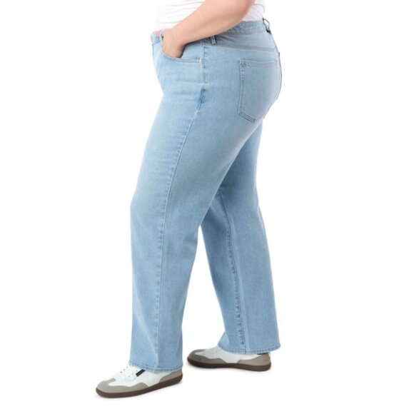 NWT Seven7 Women's High Rise Loose Straight Jean Light Wash Size 20W - Picture 2 of 4